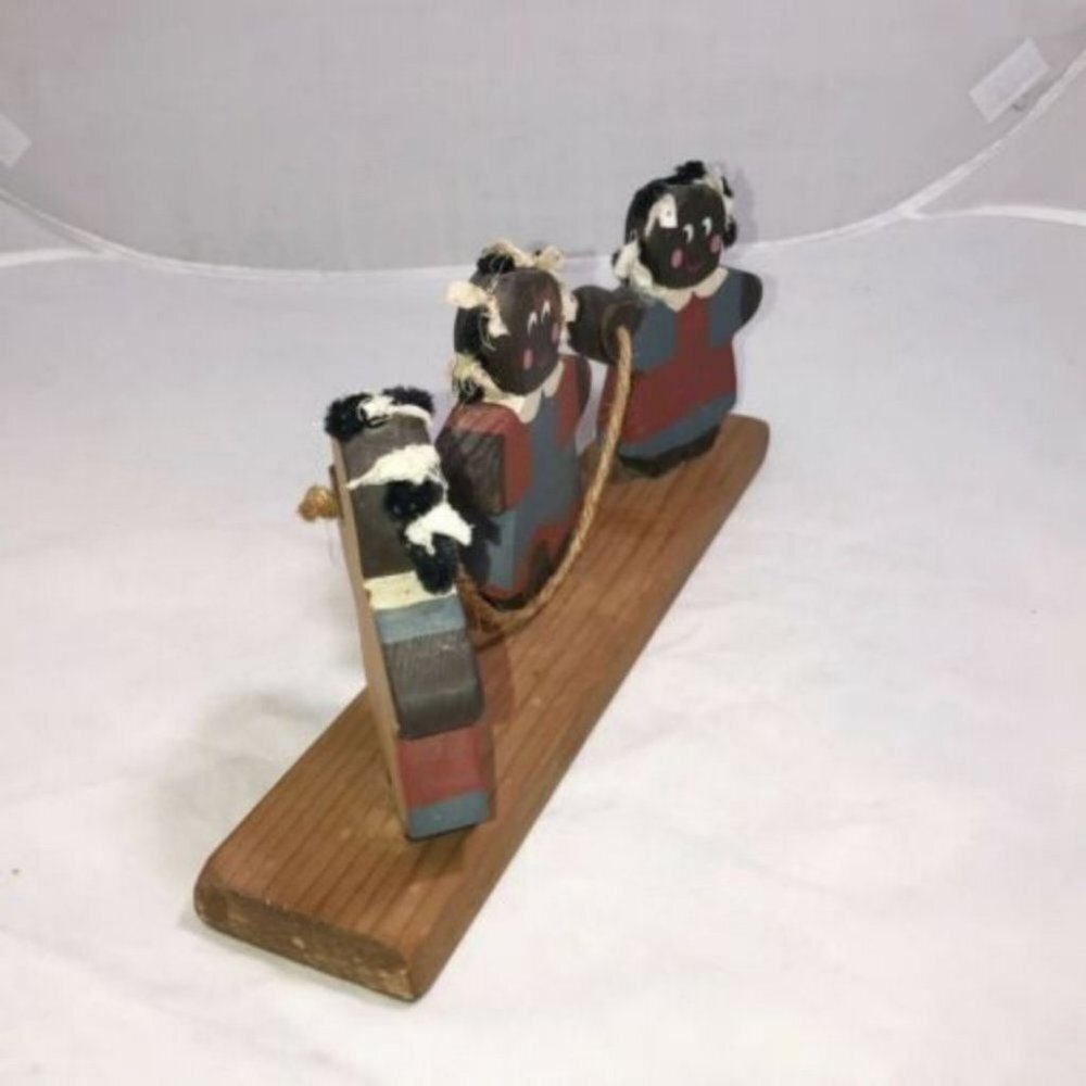 Vintage 1986 By Country Creations Wooden Folk Art Hand Painted American girl - Picture 8 of 12